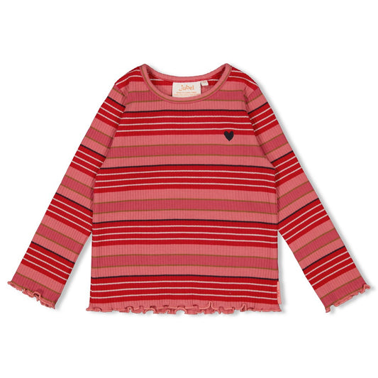 JUBEL Shirt Queen of Hearts Streifen gerippt multicolor
