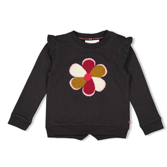 JUBEL Sweatshirt Shine Bright Blume anthrazit