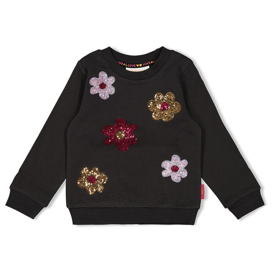 JUBEL Sweatshirt Shine Bright Blumen anthrazit