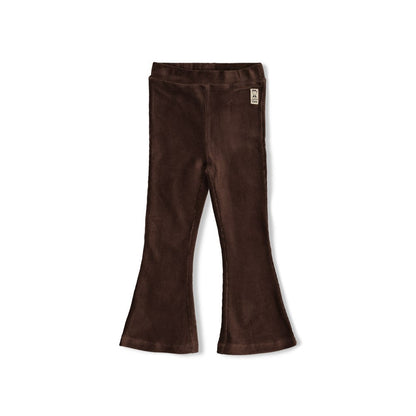 JUBEL Samt-Legging City Chic gerippt braun