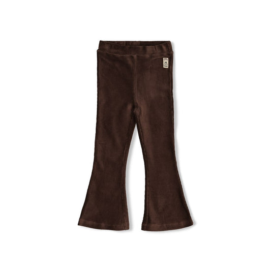 JUBEL Samt-Legging City Chic gerippt braun