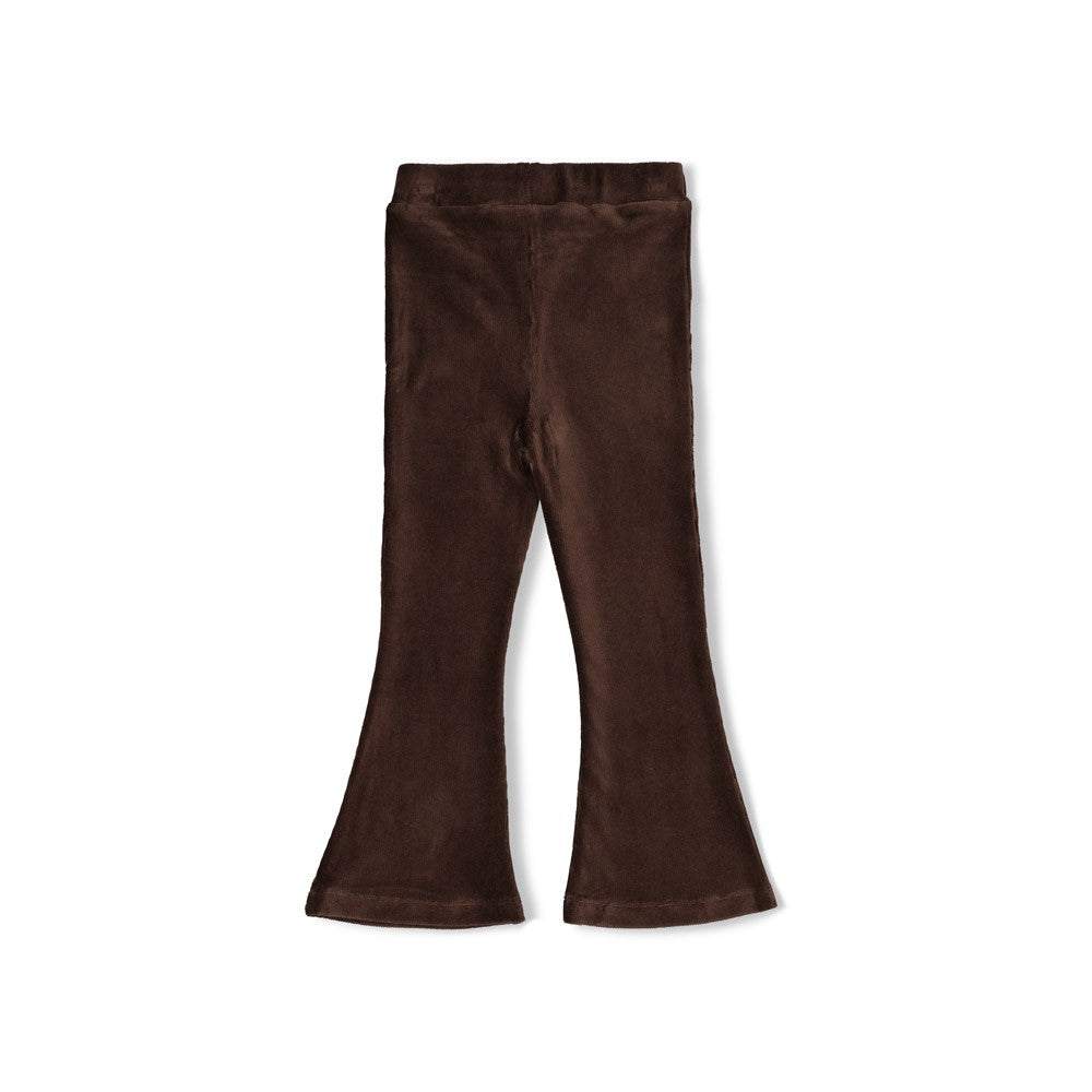JUBEL Samt-Legging City Chic gerippt braun