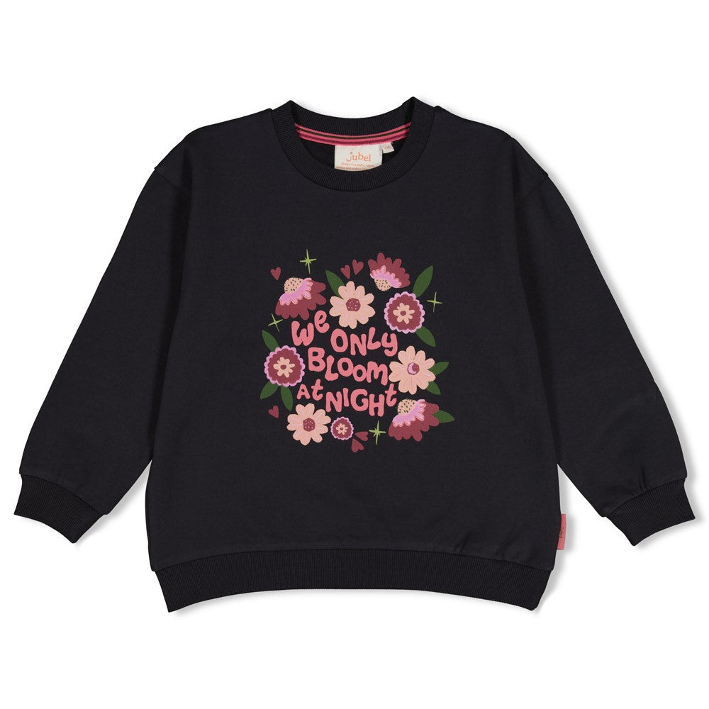 JUBEL Sweatshirt Moon Flowers anthrazit