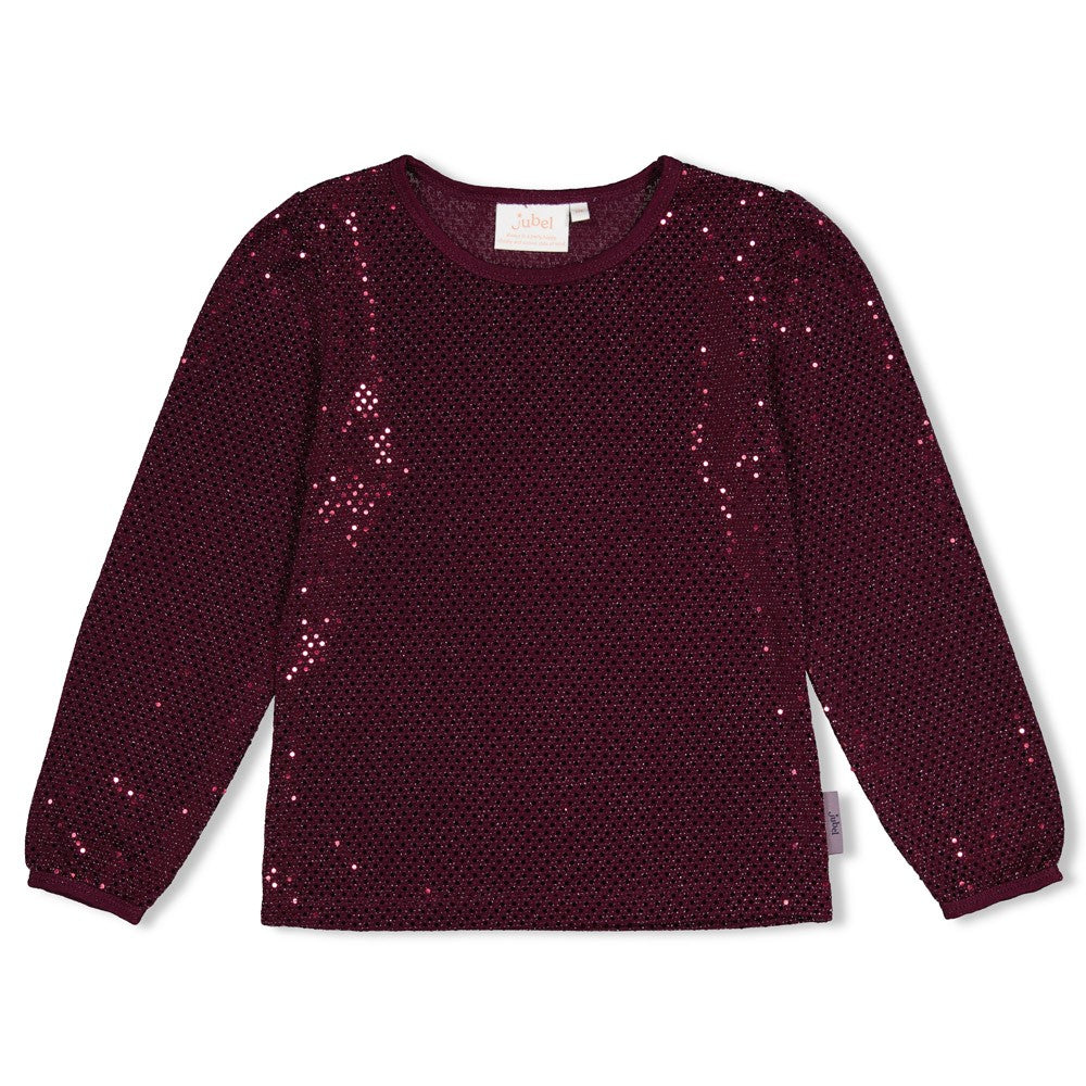 JUBEL Paillettenshirt Daily Princess bordeaux