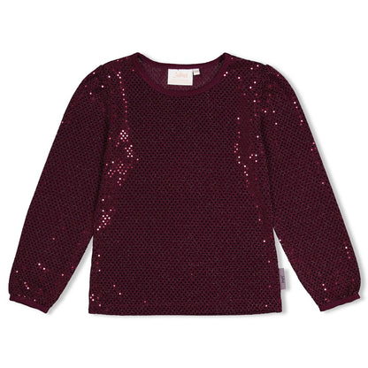 JUBEL Paillettenshirt Daily Princess bordeaux