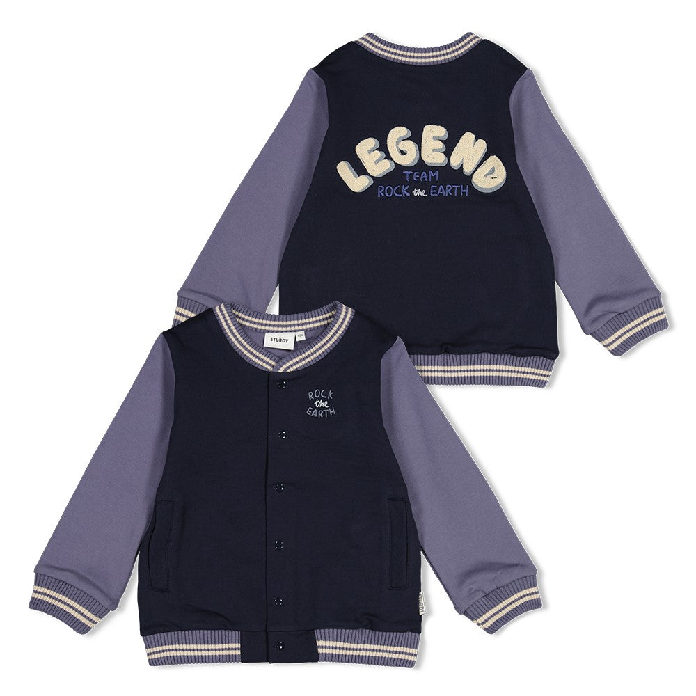 STURDY Sweatjacke Rock the Earth dunkelblau