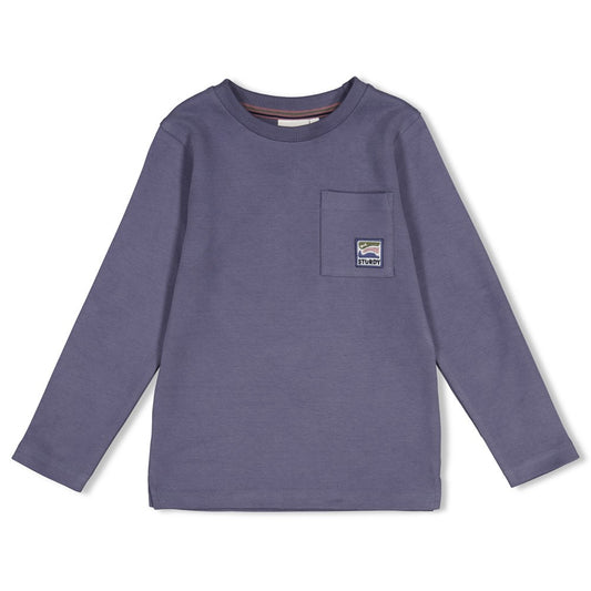 STURDY Shirt Rock the Earth Rückenprint blue