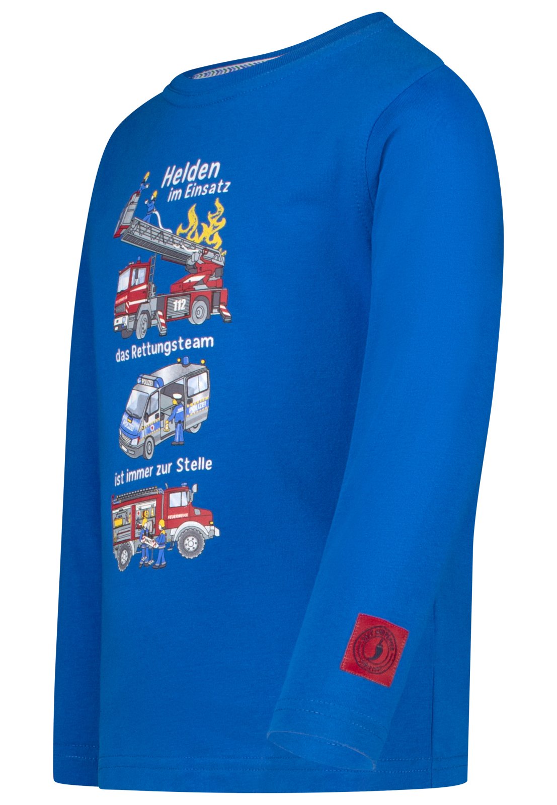 Salt and Pepper Shirt Feuerwehr Rettungsteam signal blue