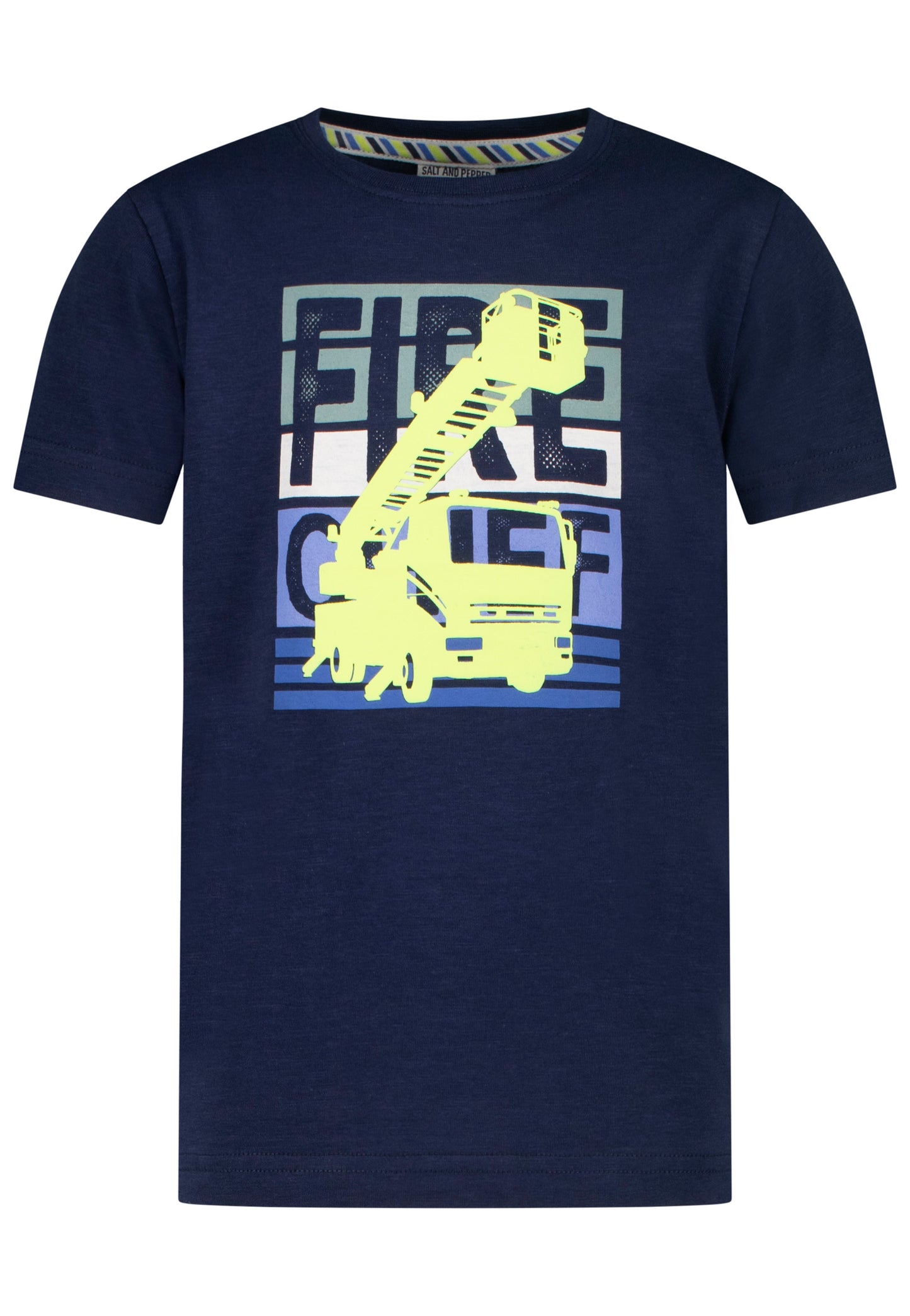 Salt and Pepper T-Shirt Feuerwehr Chief true navy