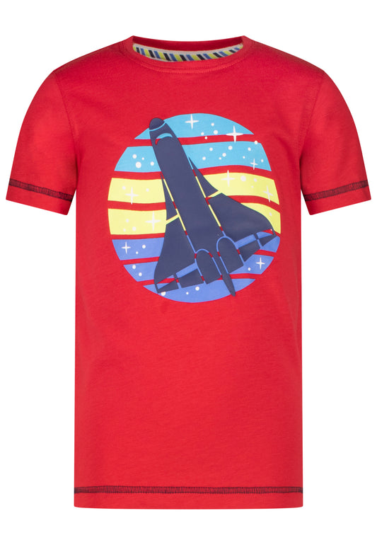 Salt and Pepper T-Shirt Raumschiff fire red