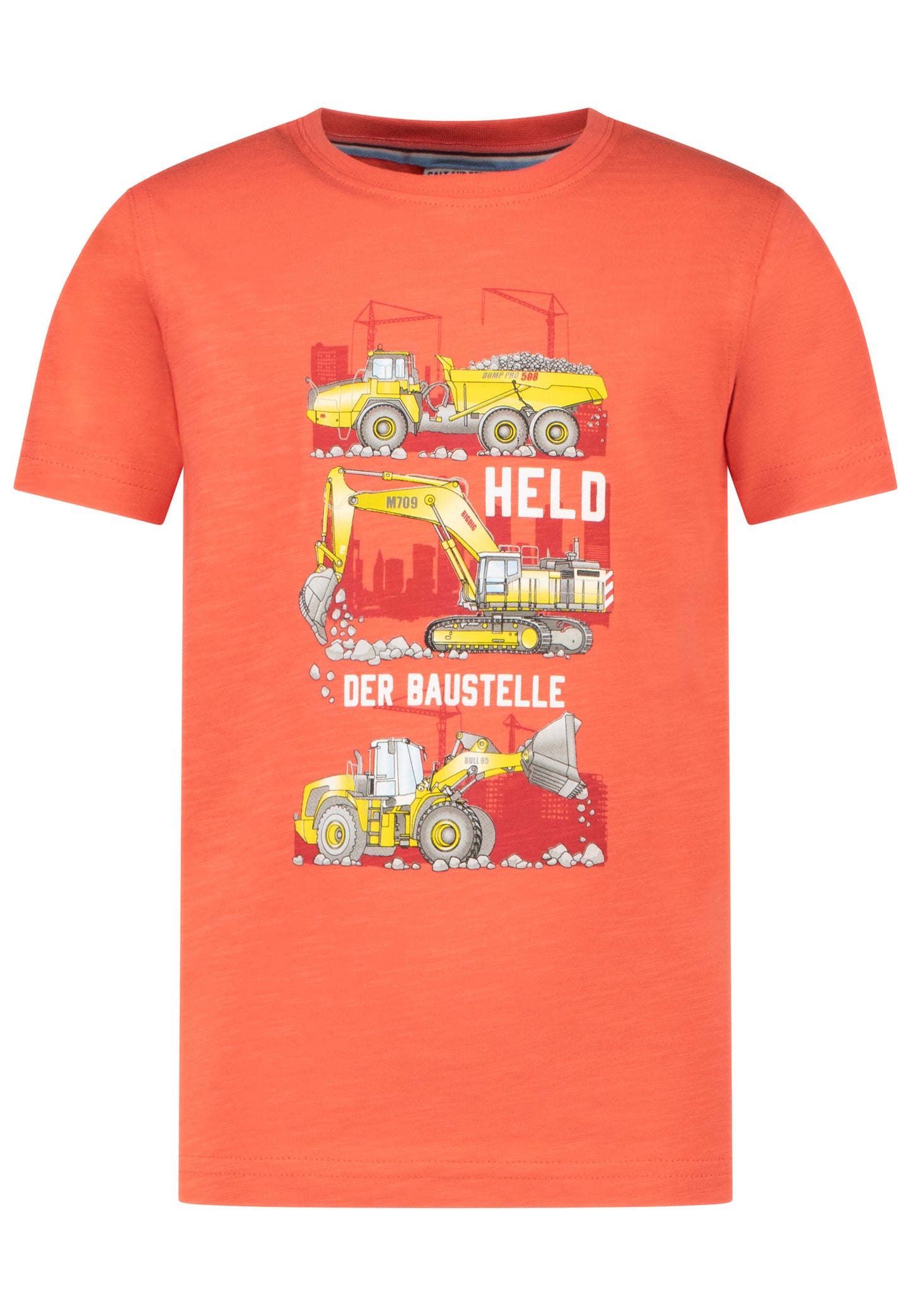 Salt and Pepper T-Shirt Baustelle Held mandarin