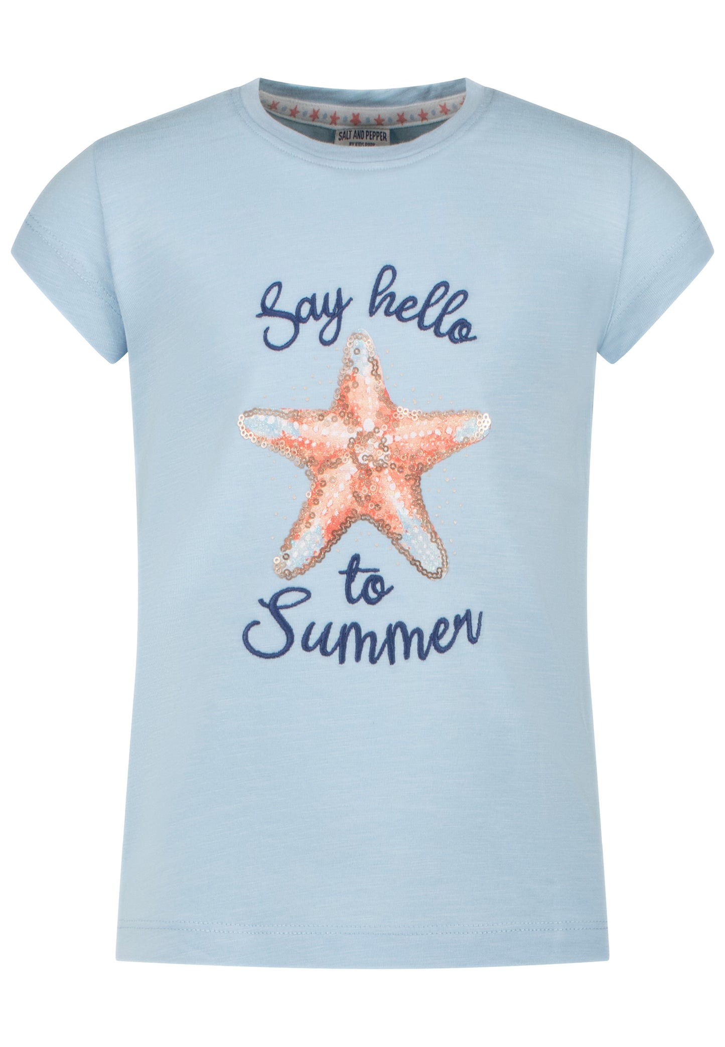 Salt and Pepper T-Shirt Seestern pastel blue