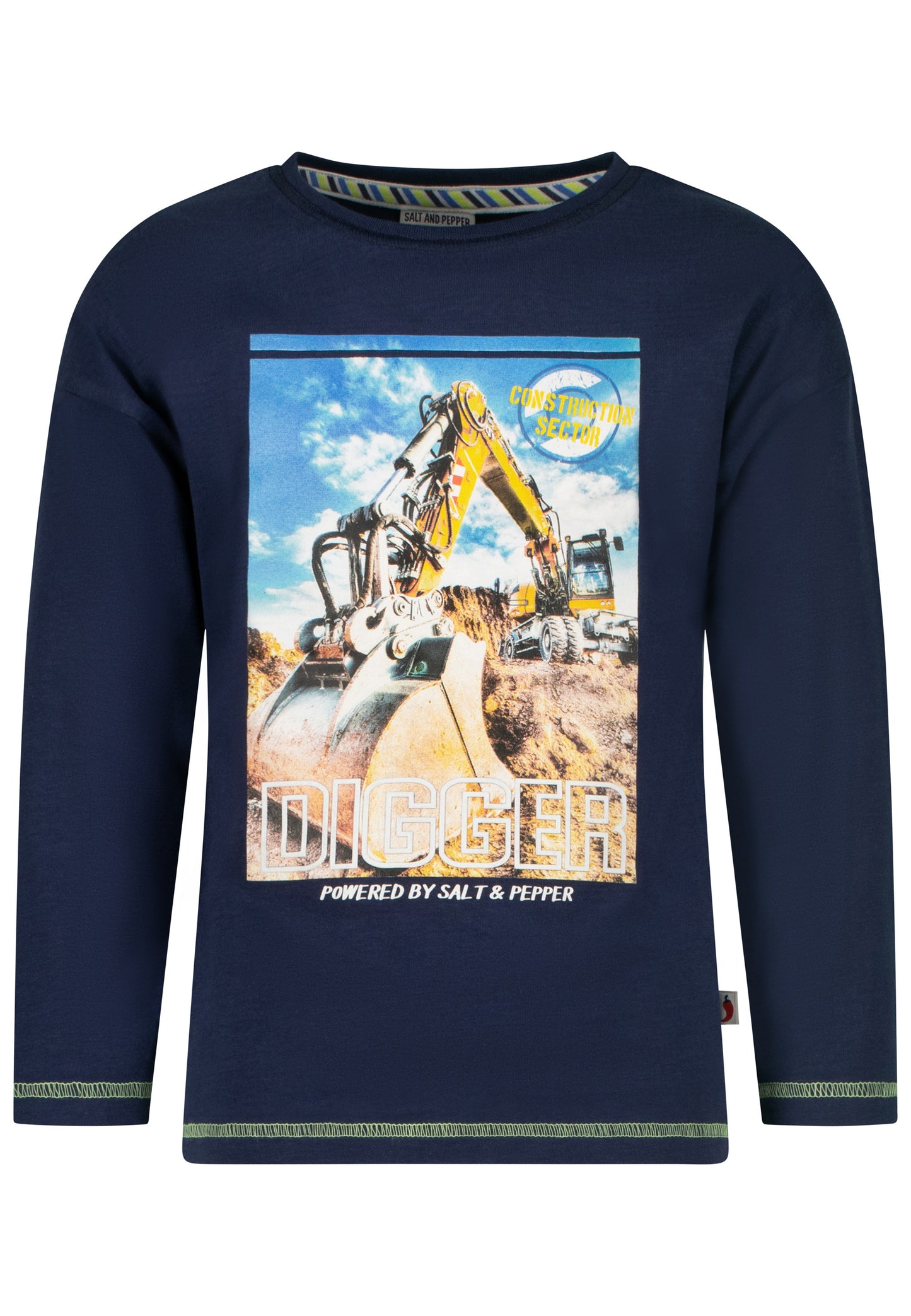 Salt and Pepper Shirt Baustelle Digger true navy