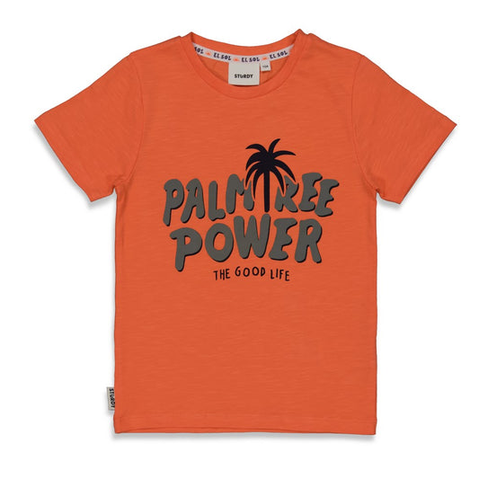 STURDY T-Shirt El Sol Palmtree orange